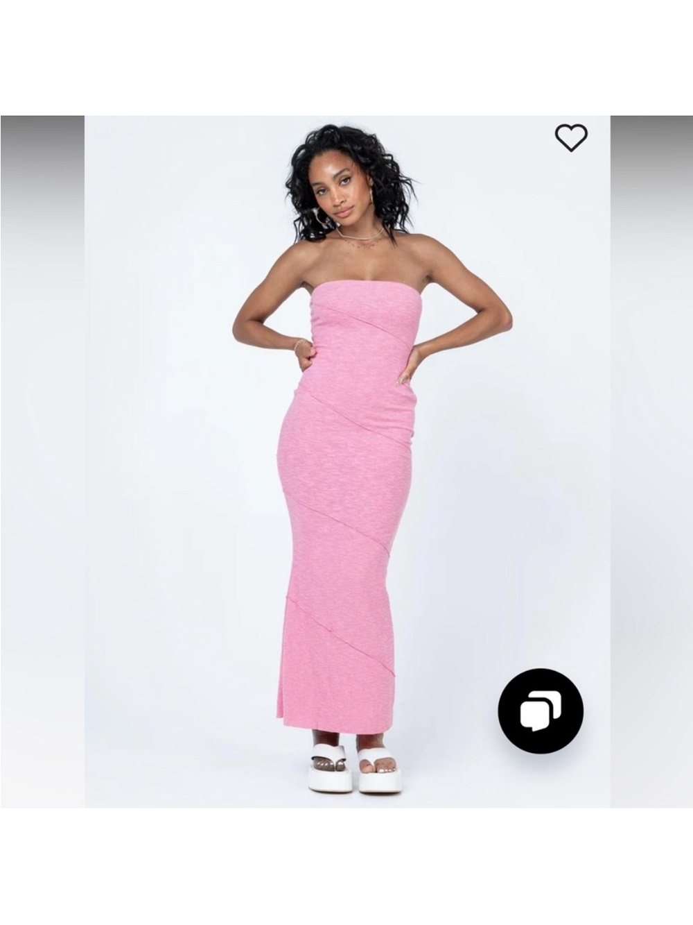 Princess Polly Strapless Pink Maxi Dress
